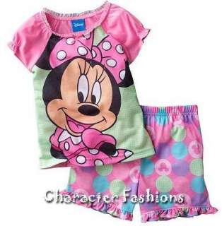 Girls ARIEL MINNIE MOUSE Pajamas pjs Size 2T 3T 4T DISNEY LITTLE 