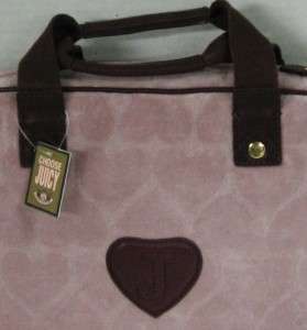 JUICY COUTURE VELOUR HEART JACQUARD LAPTOP CASE ~ TATTERED PINK ~ NWT 