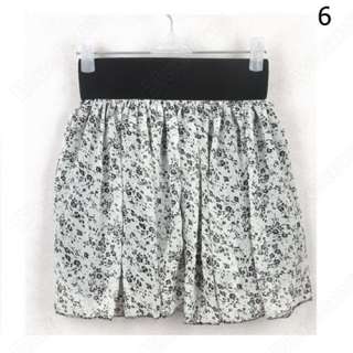 Girls Sweet Lady Waist Chiffon Cute Mini Skirt Floral Leopard Dots 