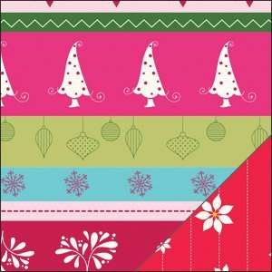   12X12 Holiday Stripe/Pinstripe Poinsettia Arts, Crafts & Sewing