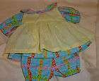 Dress, Pinafore and bloomers fits Cabbage Patch Preemie