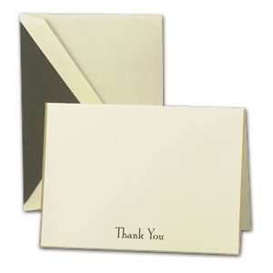 Gold Bordered Thank You Notes 