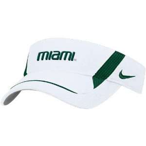  Nike Miami Hurricanes White Team Visor