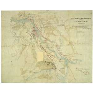 Civil War Map Passages of the Rappahannock and Battle of 