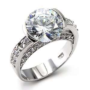   85ct Bezel Set Contemporary Engagement Ring size 10 