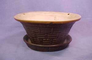 Antique Bennington Pottery Hanging Basket Flower Pot  