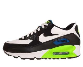 Nike Air Max 90 GS Black White Electric Green 2012 Youth Running Shoe 