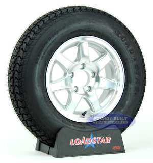 Trailer Tires ST 205/75D14 LoadStar k550 14 Aluminum Rims Wheels 