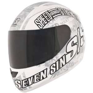 Speed and Strength SS1500 Seven Sins White Helmet   Color  white 