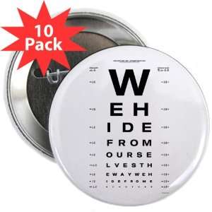   Button (10 Pack) Optometrist Opthamologist Eye Chart 
