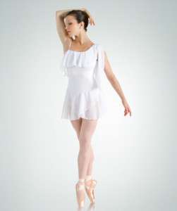 Lyrical Greek Drape Dress Dance Costume Mint Red White  