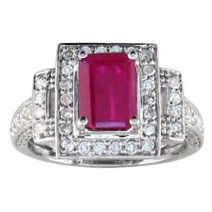  Glamorous Octagonal 2ct Ruby and Diamond Fashion Ring in 
