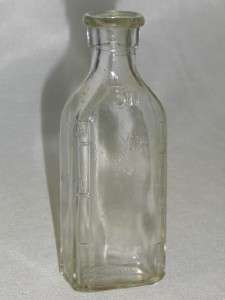 Vintage BROCKWAY American Glass Medicine Mini BOTTLE  