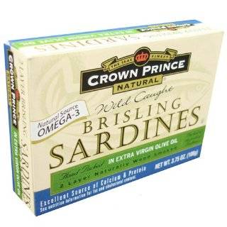 Crown Prince Natural Skinless & Boneless Sardines in Pure Olive Oil, 3 