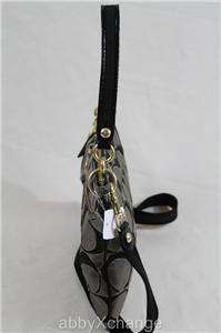   Poppy Signature Lurex HIPPIE HOBO Crossbody Bag 18135 Purse Black Gold