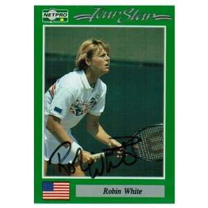 Tennis Express Robin White Signed Women`s Card