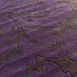 Handmade Alexa Pino Purple Floral Fantasy Rug (5 x 8)   