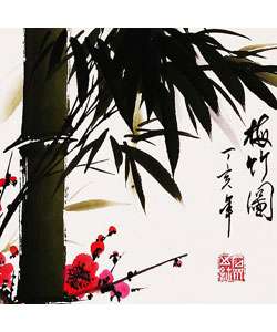   and Plum Flower Chinese Art Wall Scroll Painting  