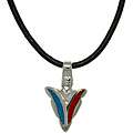 Pewter Turquoise and Red Stone Polished Arrowhead Necklace Today 