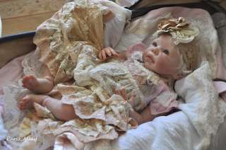 Country Girl~French Lace Dress & Headband 4 Reborn Baby Doll  