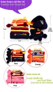 2pc toddler baby Beanie Hat Scarf 3colors ski warmer  