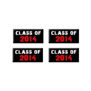  Class of 2014   3D Domed Set of 4 Stickers Automotive