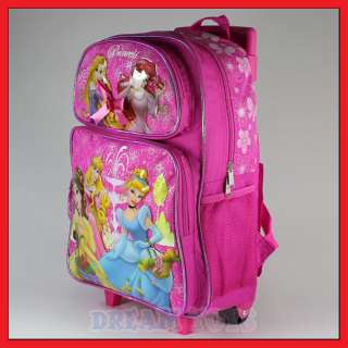 16 Disney Princess Tangled Rolling Backpack Roller Bag  
