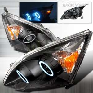  2007 2008 Honda CRV CCFL Halo Projector Headlights Black 