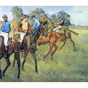  Oil Painting Race Horses Edgar Degas Hand Painted Art 
