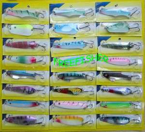 24 spinner super new fishing lure pike salmon bass T8  