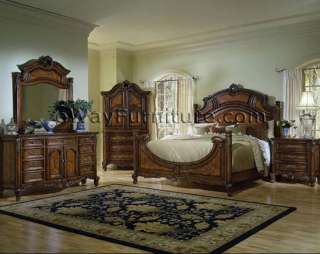   Provincial Queen Bed Online 4PC Master Bedroom Furniture Set  