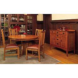 Mission Solid Oak 6 piece Dining Set with Sideboard  