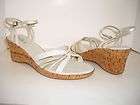EASY SPIRIT French Cream Leather Shoes Sandals Size 10W  