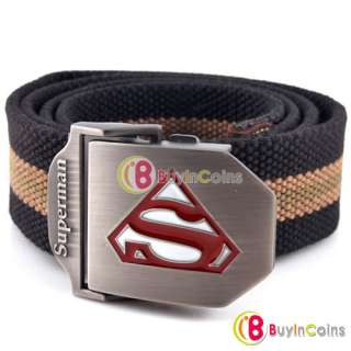   Boy Cool Durable Sports Canvas Belts Superman Design 110CM #2  