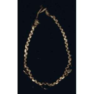  15 inch Hemp 3 bead Necklace (1 med round & 2 med oval 