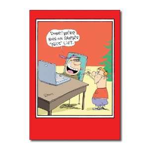   Merry Christmas Card Nice List Hackers Humor Greeting Glenn McCoy