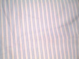 Curtain Valance Blue and white double stripe  