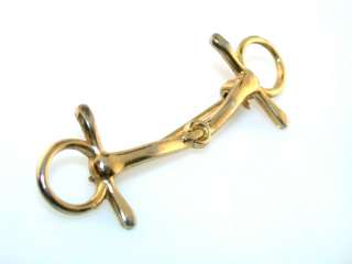 VINTAGE GOLD PLATED HORSE BRIDLE PIN  