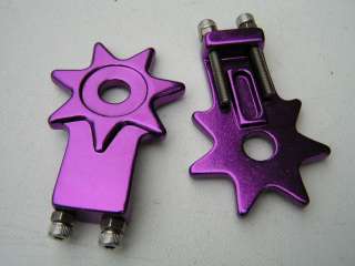 Old school BMX star chain tensioners   PURPLE ANODIZED  