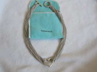   & Co. Sterling Silver Heart Mesh Toggle Necklace With Pouch  