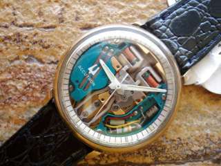  Bulova Accutron® Factory Gold Tone Spaceview Cal. 214 Wrist Watch 