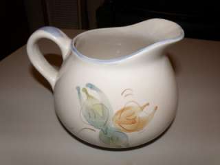 Hand painted ceramic pitcher made in Portugal  