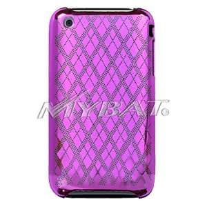 iPhone 3G iPhone 3G S Hot Pink Diamond Check Electroplated Slim Back 