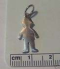 Girl Profile Silouette Charm Beau Sterling Silver  