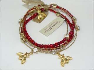 Crystal Gold Charm Bead Bracelet Seasonal Whispers Inspired Susan Shaw 