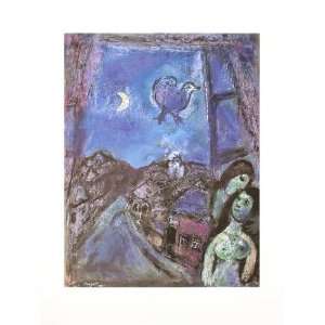  Marc Chagall   Window In The Evening Offset Lithograph 