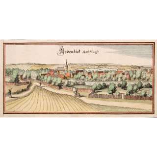 Bad Bodenteich Uelzen Niedersachsen Germany, Antique engraving 1656 