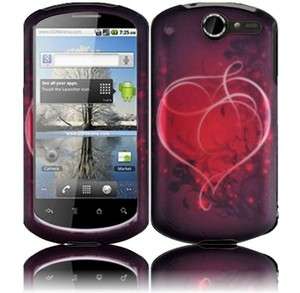 For Huawei AT&T Impulse 4G Rubberized HARD Case Snap Phone Cover Heart 