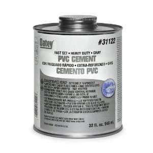  Oatey 31122 PVC Heavy Duty Fast Set Cement, Gray, 32 Ounce 