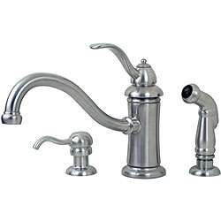   Marielle Stainless Kitchen Faucet with Side Spray and Soap Dispenser